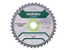Диск Metabo Cordless Cut Classic пильный по дереву 216x30mm 40Z WZ5 628654000