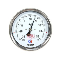 Термометр Росма БТ-51.220 D-100 мм аксиальный от +30° до +50°С
