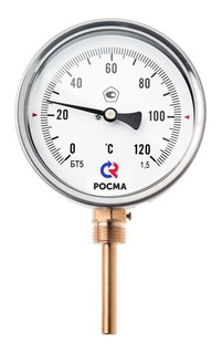 Термометр Росма БТ-32.211 0-200*С радиальный шток L-150мм G-1/2&quot;