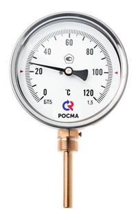 Термометр Росма БТ-52.211 0-120*С радиальный шток L-64мм G-1/2&quot;