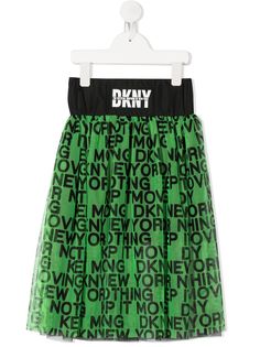 Dkny Kids юбка с вышивкой