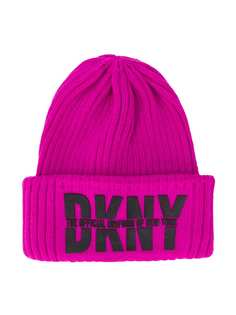 Dkny Kids шапка бини в рубчик с логотипом