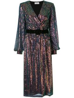 Rebecca Vallance платье миди с пайетками