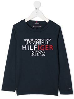 Tommy Hilfiger Junior футболка с круглым вырезом и вышитым логотипом