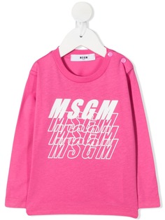 Msgm Kids футболка с логотипом