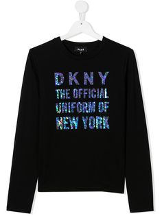 Dkny Kids футболка с графичным логотипом