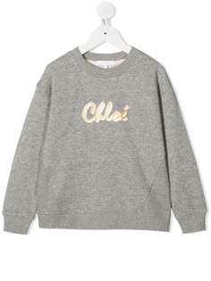 Chloé Kids толстовка с логотипом