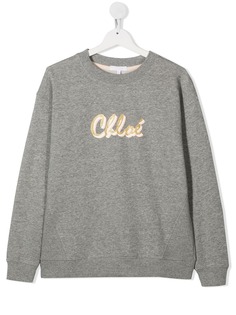 Chloé Kids толстовка с логотипом