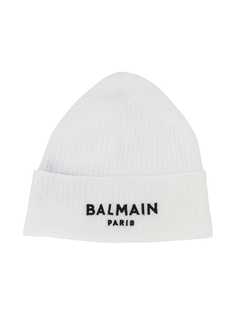 Balmain Kids шапка бини с вышитым логотипом