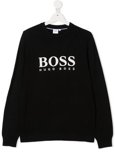 BOSS Kidswear толстовка с нашивкой-логотипа