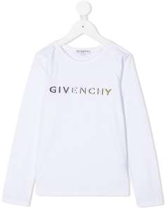 Givenchy Kids топ с длинными рукавами и вышитым логотипом