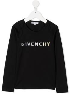 Givenchy Kids футболка с длинными рукавами и логотипом