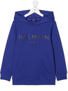 Balmain Kids худи с вышитым логотипом