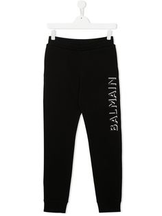 Balmain Kids спортивные брюки с вышитым логотипом