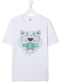 Kenzo Kids футболка с принтом Tiger