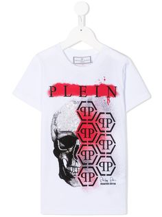 Philipp Plein Junior футболка с принтом Skull