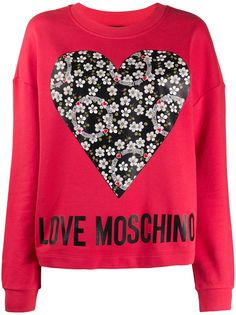 Love Moschino толстовка с принтом и логотипом