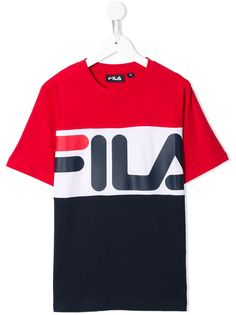 Fila Kids футболка в стиле колор-блок с логотипом