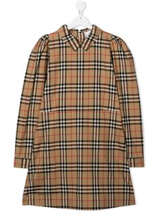 Burberry Kids платье миди в клетку Vintage Check