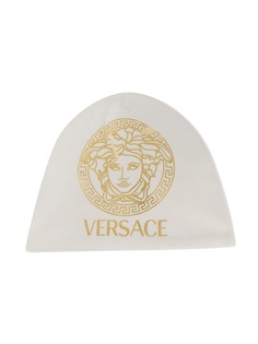 Young Versace трикотажная шапка с декором Medusa