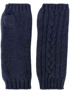 Pringle of Scotland перчатки-митенки фактурной вязки