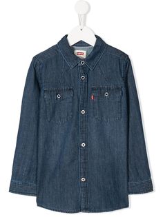 Levis Kids джинсовая рубашка узкого кроя