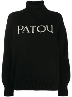 Patou джемпер вязки интарсия с логотипом
