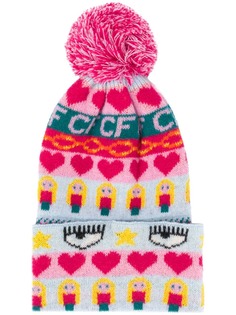 Chiara Ferragni Flirting pompom beanie