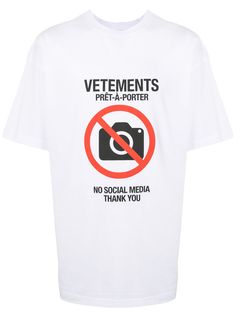 Vetements футболка с принтом