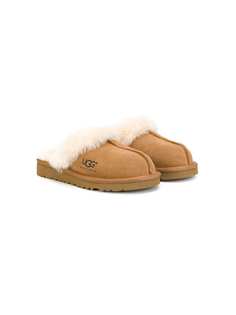 UGG Kids слиперы с меховой отделкой