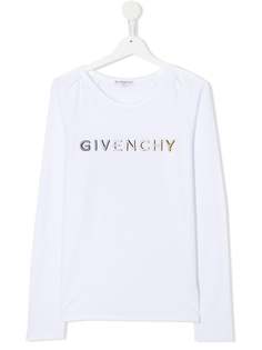 Givenchy Kids футболка с длинными рукавами и логотипом