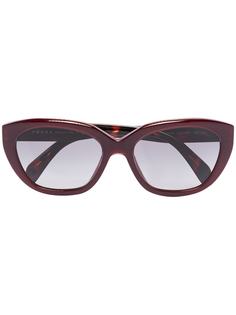 Prada Eyewear двухцветные очки в оправе кошачий глаз