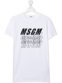 Msgm Kids футболка с логотипом