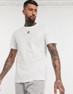 Белая футболка с принтом adidas Originals-Черный цвет