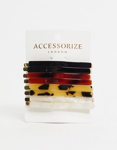Заколки для волос с черепаховой отделкой Accessorize-Многоцветный