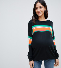 Джемпер с полосками ASOS DESIGN Maternity-Темно-синий