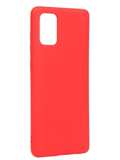 Чехол DF для Samsung Galaxy A71 Silicone Red sOriginal-08