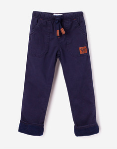 Утеплённые синие брюки для мальчика Gloria Jeans