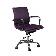 Кресла и стулья Кресло руководителя БЮРОКРАТ CH-993-Low, на колесиках, искусственная кожа, фиолетовый [ch-993-low/purple]