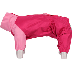 Дождевик для собак YORIKI Дабл розовый для девочки M 24 см