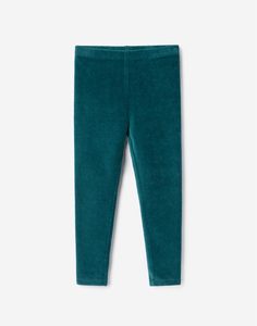 Зелёные вельветовые леггинсы для девочки Gloria Jeans