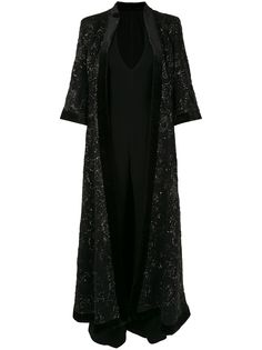Saiid Kobeisy декорированное платье с V-образным вырезом