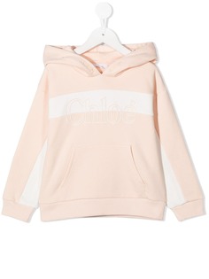 Chloé Kids худи с вышитым логотипом