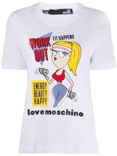 Love Moschino футболка с принтом Work Out