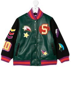 Stella McCartney Kids бомбер Varsity Badges Alter