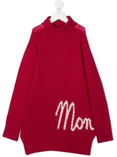 Moncler Enfant платье-свитер с высоким воротником