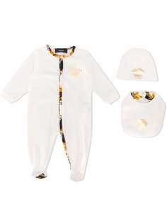 Versace Kids комплект из комбинезона, шапки и нагрудника