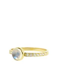 Jacquie Aiche золотое кольцо с лунным камнем и бриллиантами