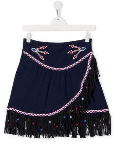 Stella Jean Kids юбка мини с геометричными вставками