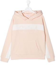 Chloé Kids худи с вышитым логотипом